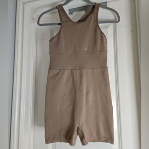 Free People FP Movement "Every Single Time" Onesie M/L Neutral Biker Romper